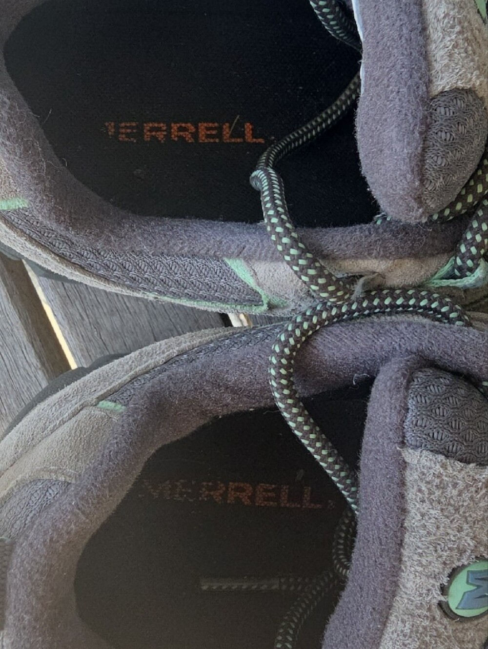 Merrell Women's Grey Trail Shoes with Mint Accents - Size 7 - Picture 7 of 10
